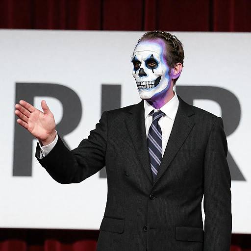 Eerie Portrait of a Stylish Skeletal Man