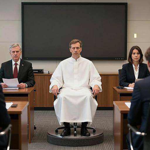 Intense Office Discussion with Four People