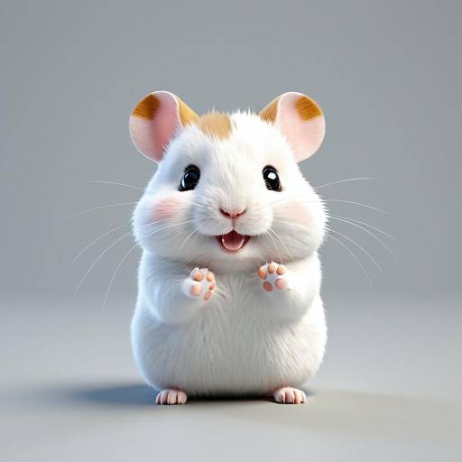 Cute Kawaii Smiling Hamster 3D Animation