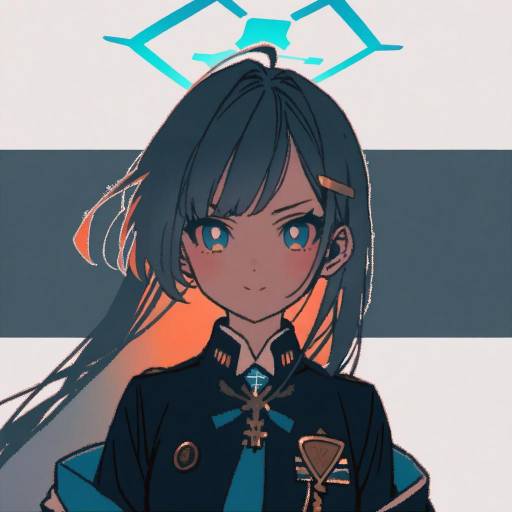 Illustration of <key> (blue archive), blue archive in the style of Bellhenge