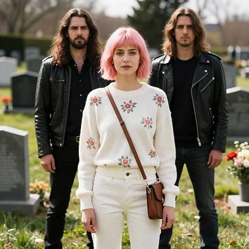 Candid Cemetery Portrait with Sunlight