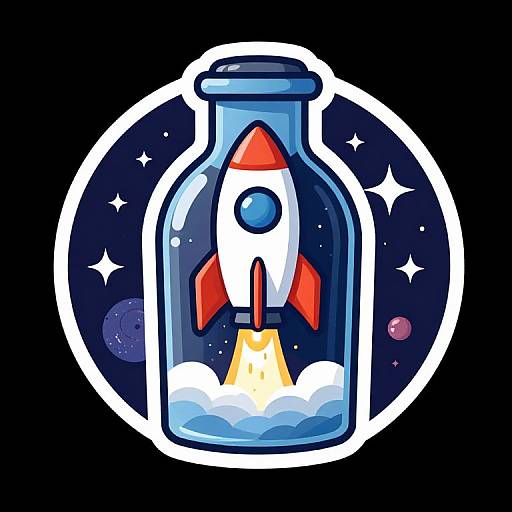 Rocket Launch Gamification Badge
