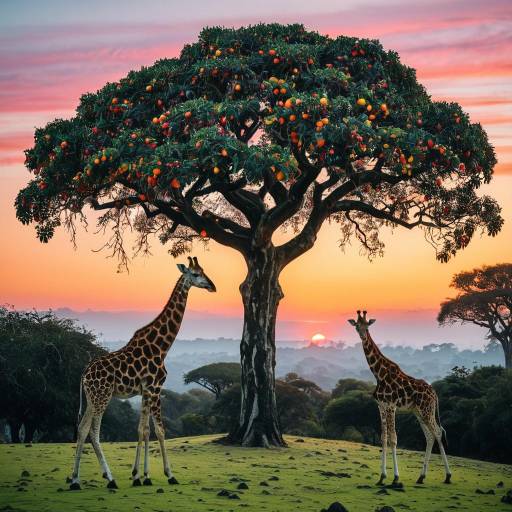 Vibrant Mystical Fig Tree at Dawn Vibrant Mystical Fig Tree at Dawn