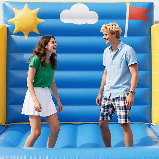 Joyful Moments in an Inflatable Playground