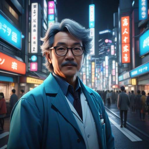 Quirky Scientist in Tokyo Night Lights Quirky Scientist in Tokyo Night Lights