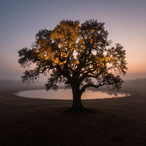 Surreal Ancient Tree at Twilight