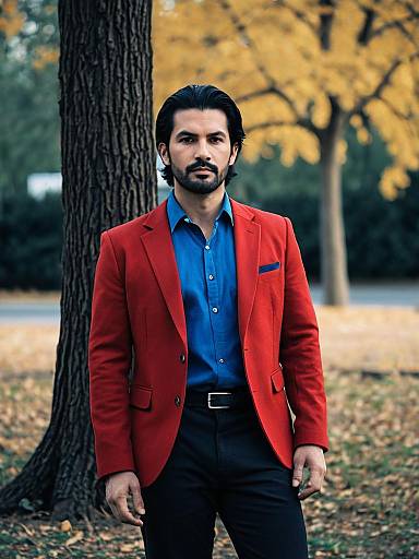 Stylish Blazer Suit Outdoor Portrait