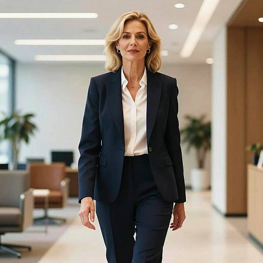 Ash Blonde Hairstyle in Modern Office