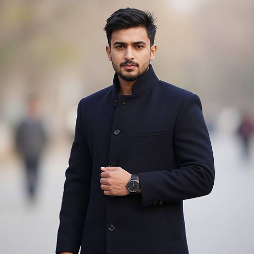 Realistic Portrait of Stylish Man