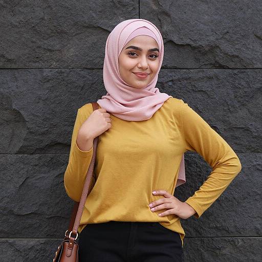 Young Woman in Pink Hijab Portrait