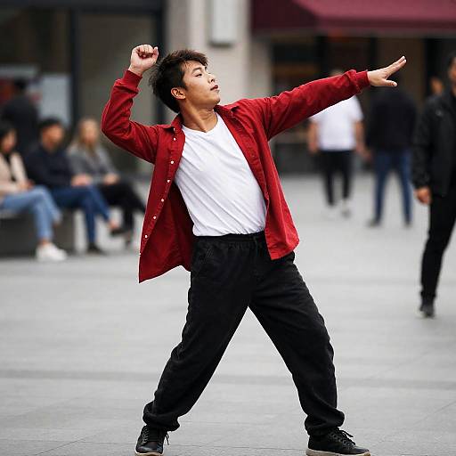 Vibrant Urban Street Performer Photo