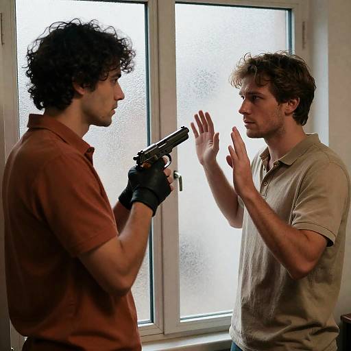 Tense Standoff Between Two Men