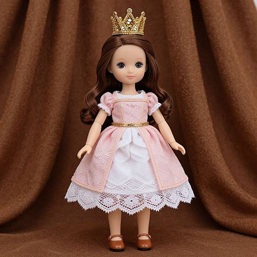 Elegant Doll with Golden Crown