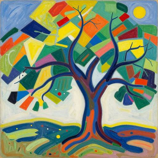 Hockney Style Enchanted Tree