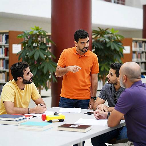 Discussion Among Friends in Modern Library