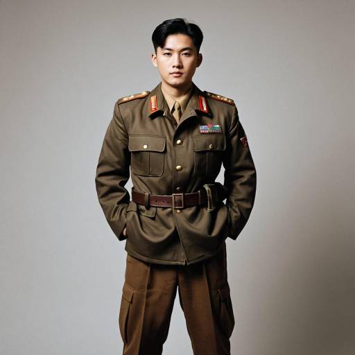 North Korean Soldier in Military Uniform