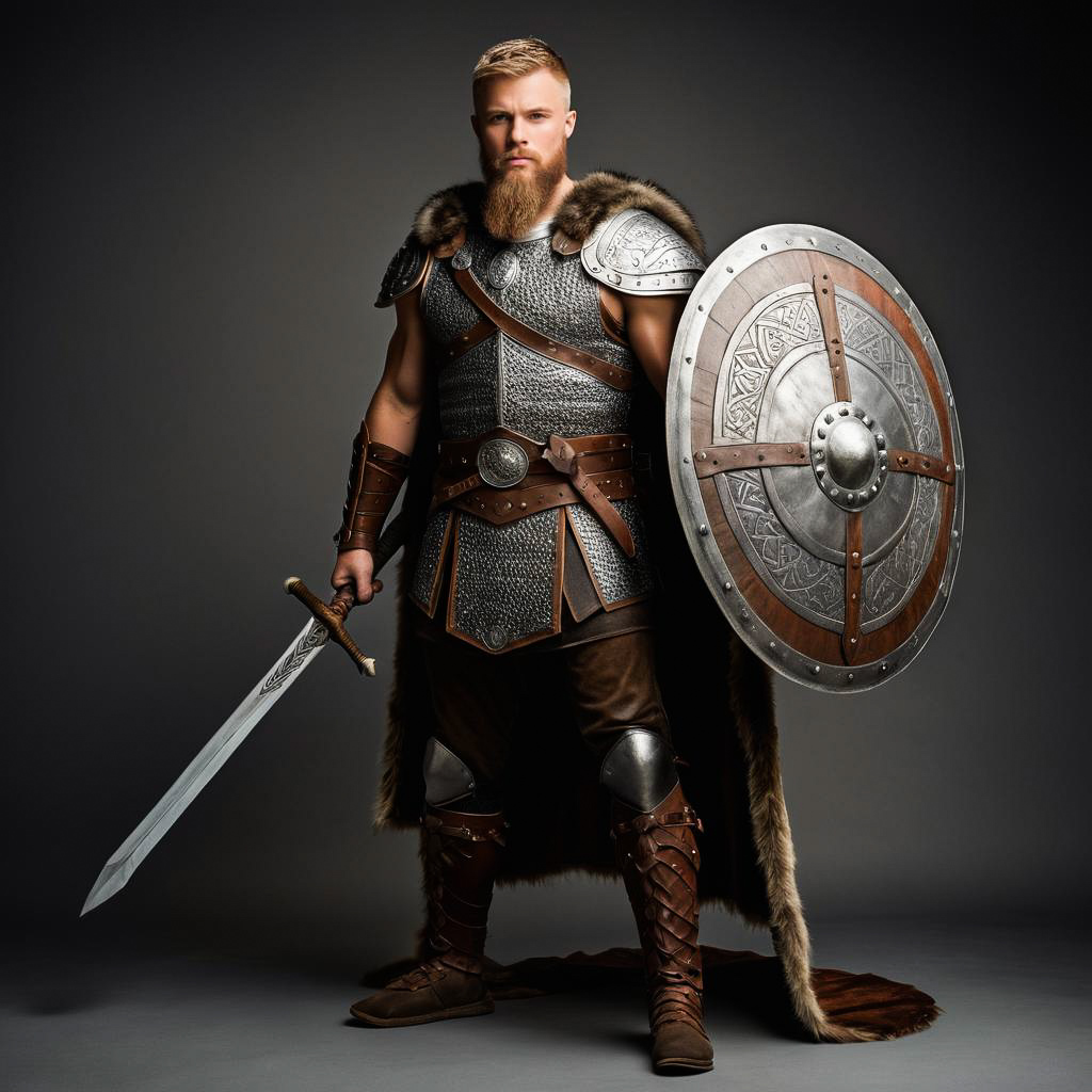 Viking Warrior Full Body Shot Concept