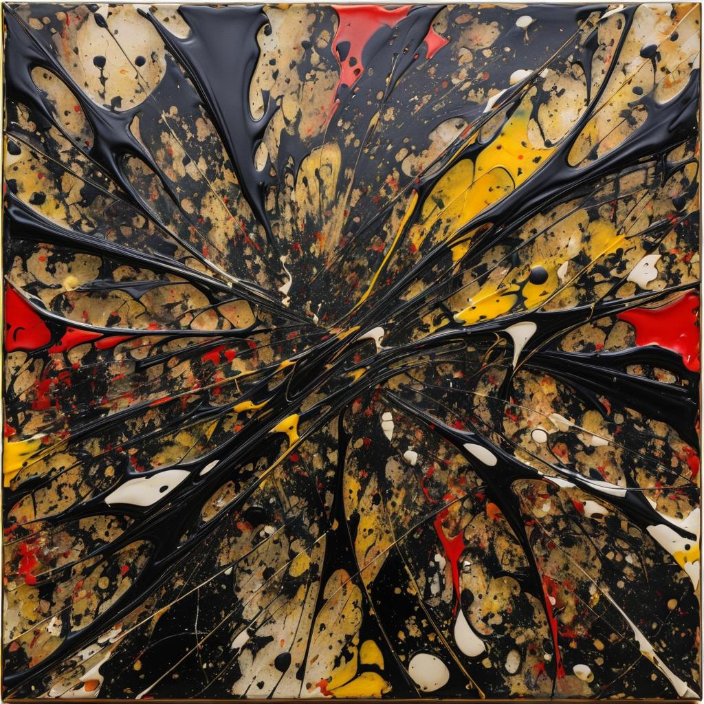 Abstract Jackson Pollock-Inspired Art Piece