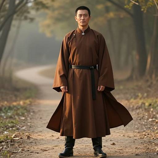 Confident Male Figure in Mystical Robes