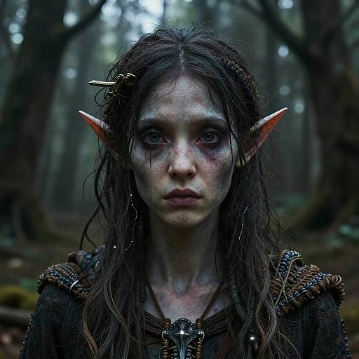 Haunted Forest Spirit Realistic Character Portrait