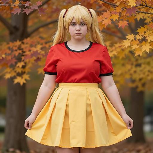 Himiko Toga Cosplay in Autumn Setting
