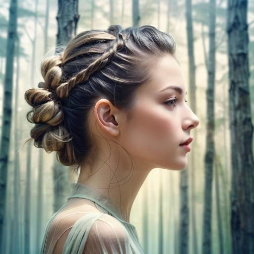 Ethereal Double Exposure Portrait of Woman