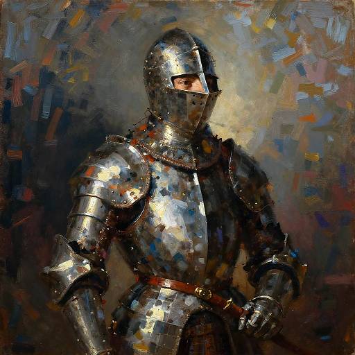 Medieval Knight Renaissance Abstract Fusion