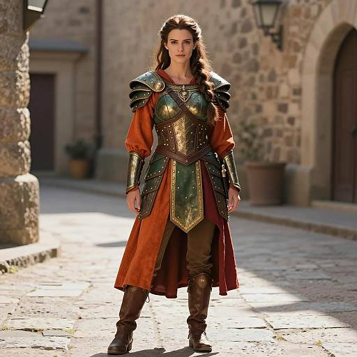 Epic Warrior Princess in Medieval Armor