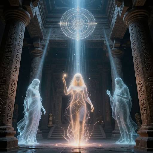 Ancient Temple Spiritism with Runes