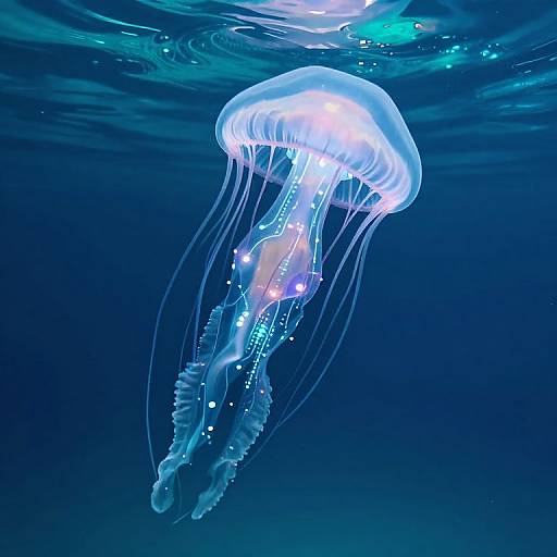 Bioluminescent Colossal Jellyfish Sky
