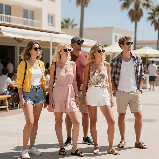 Beachside Café Group at Sunny Day