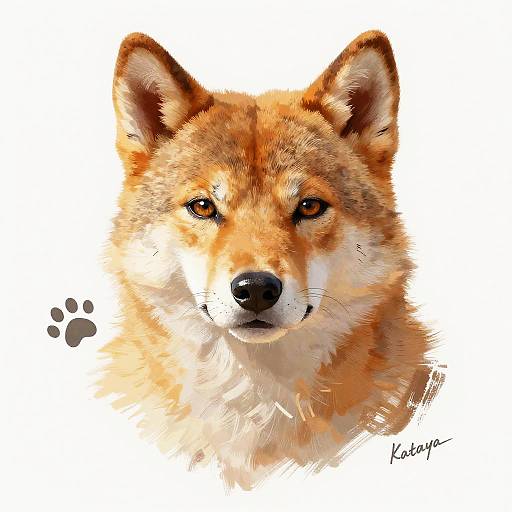 Furry Male Self-Portrait in Terada Style