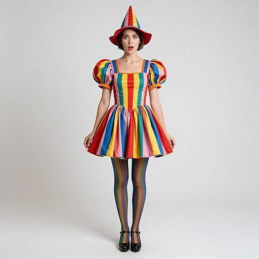 Colorful Circus Costume Woman