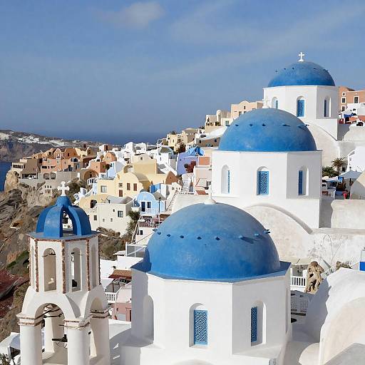 Vibrant Photographic View of Greek Island