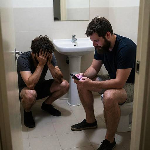 Intimate Portrait of Bathroom Scene