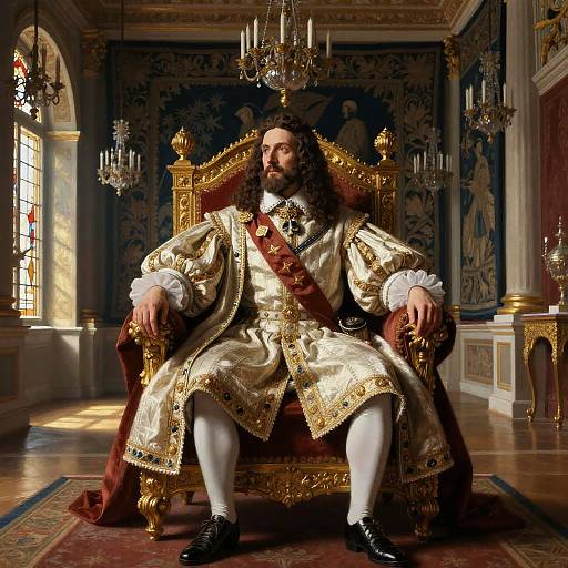 Henriquatre on Ornate Throne