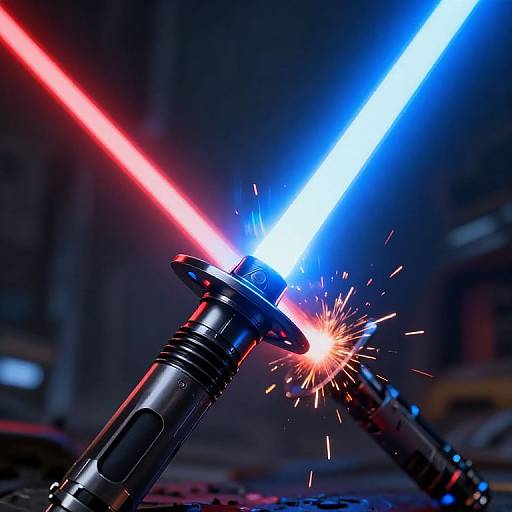 Ultra-Realistic Glowing Lightsaber Clash