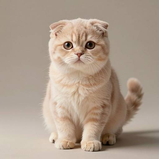 Hyper-Realistic Scottish Fold Cat Girl Portrait