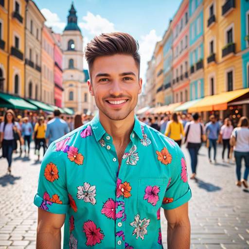 Stylish Man Posing in Vibrant City Stylish Man Posing in Vibrant City