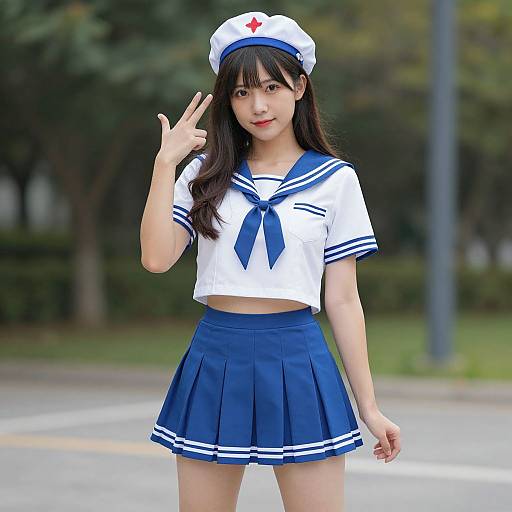Sailor Girl Costume Pose