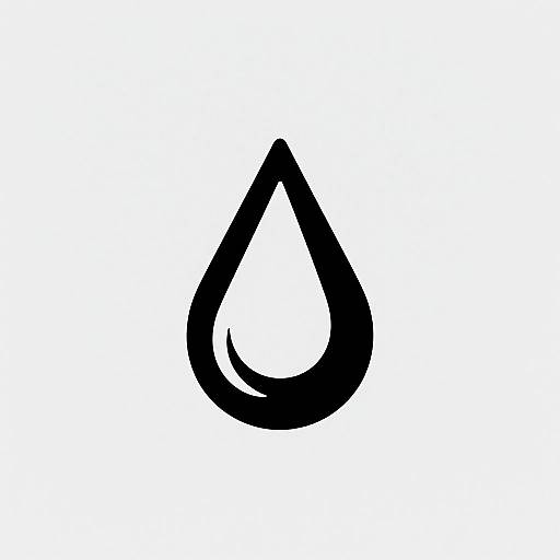 Minimalistic Black Tear Drop Logo