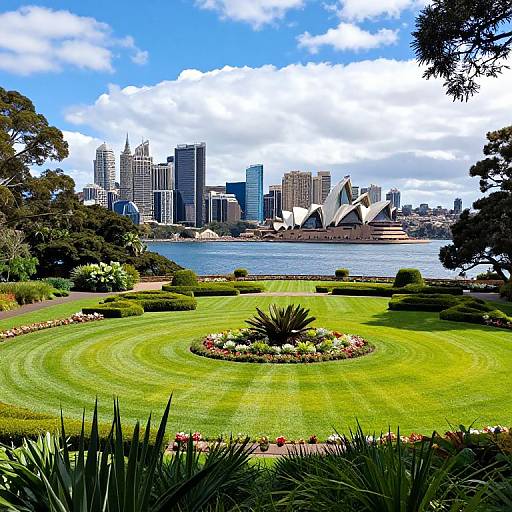 Panoramic Sydney Botanic Garden View