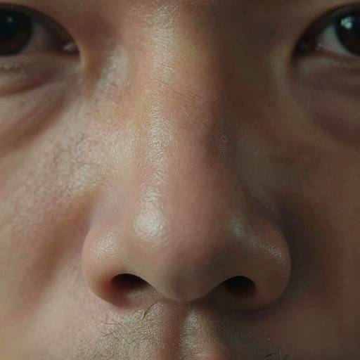 Photorealistic Close-Up of Exaggerated Nose