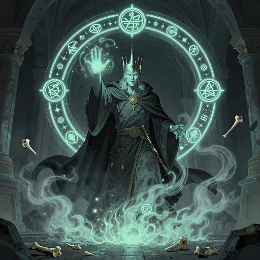 Spectral Sorcerer-King Conjuring Eldritch Vortex