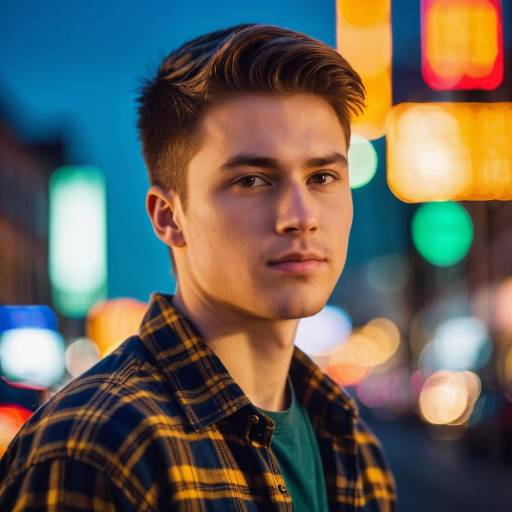 Nostalgic Portrait of a Young Man