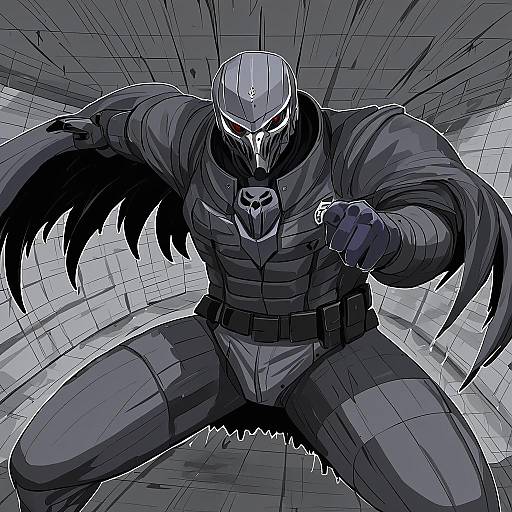 Illustration of Alpha (punishing: gray raven), punishing: gray raven in the style of Hella p