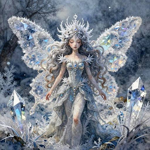 Haunting Crystal Fairy in Frost