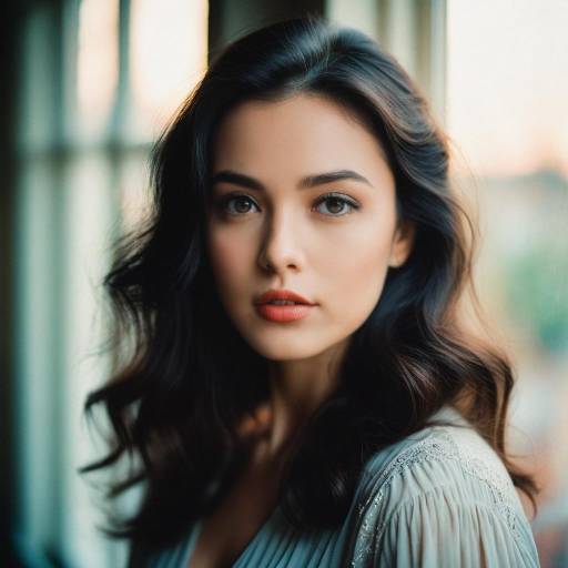 Portrait of Young Woman with Dark Hair