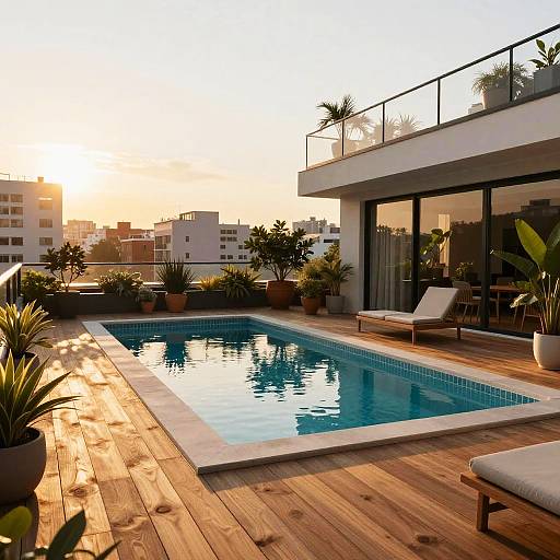 Modern Rooftop Garden with Pelopincho Pool