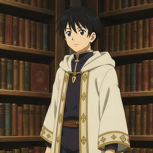 Young Mage in Ancient Library